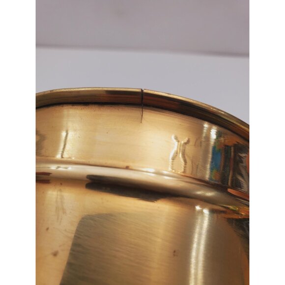 Vintage 1980s brass Planter, Plant Holder, Succulent Pot, brass Plant Pot, brass - Picture 5 of 10